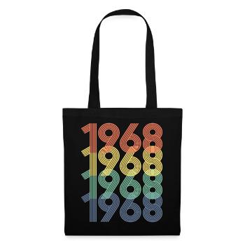 Cool Retro 1968, 54 ans, cadeau de 54e anniversaire - Sac en tissu - noir - Devant