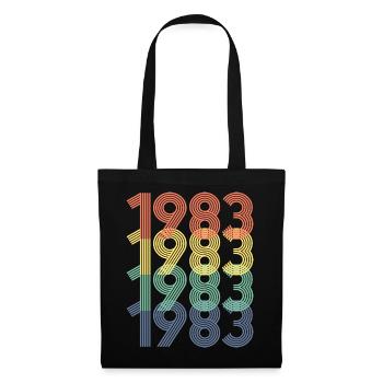 Cool Retro 1983, 40 ans, cadeau de 40e anniversaire - Sac en tissu - noir - Devant