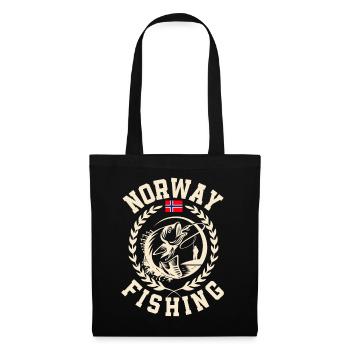 Norway Fishing Angler Fishing Tour - Tote Bag - black - Front