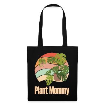 Plant Mommy Paradise Pflanzenmama Geschenk - Stoffbeutel - Schwarz - Vorne