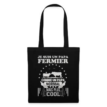 papa fermier comme un papa normal mais plus cool 1 - Sac en tissu - noir - Devant