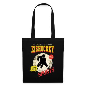 Eishockey Eishockeyspieler Spieler Vintage Retro - Stoffbeutel - Schwarz - Vorne