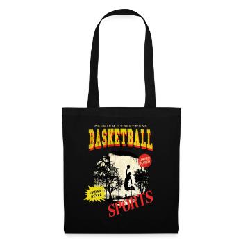 Basketteur Basketteur Dunking Sport Vintage - Sac en tissu - noir - Devant