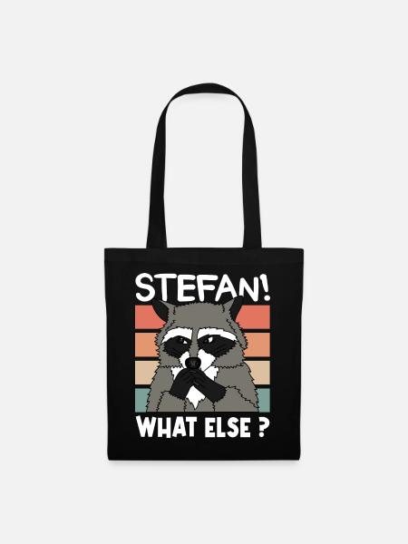 WASCHBÄR RACOON STEFAN Weihnachten Geschenk - Stoffbeutel - Schwarz