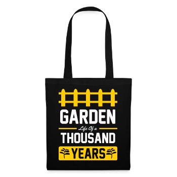 La vie dans le jardin – Mille ans - Sac en tissu - noir - Devant