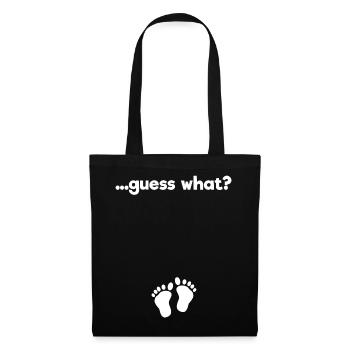 Pregnant Statement Parents Baby Feet Baby Bump - Tote Bag - black - Front