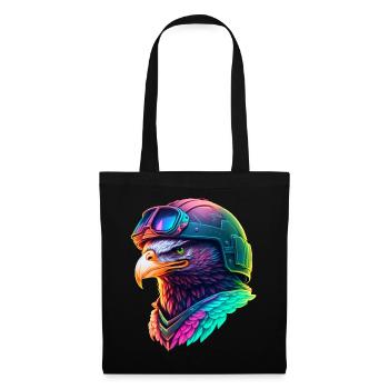 Aigle Néon en Casque Techwear - Sac en tissu - noir - Devant