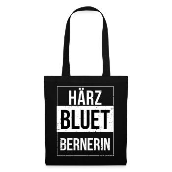 Bern Härzbluetbernerin Bernerin - Stoffbeutel - Schwarz - Vorne