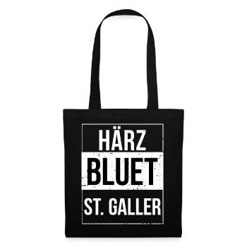 Härzbluet St. Galler St.Gallen - Stoffbeutel - Schwarz - Vorne