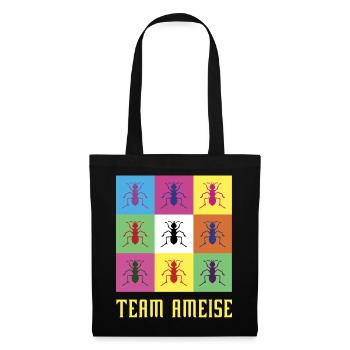 Team Ameise - Stoffbeutel - Schwarz - Vorne