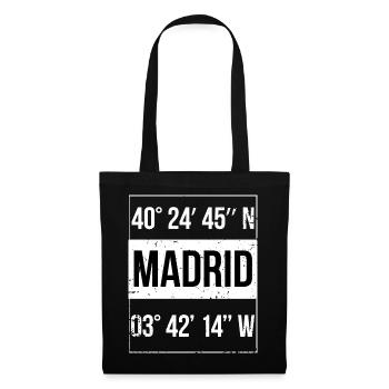 Coordinates: Madrid, Spain - Tote Bag - black - Front