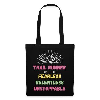Trail Runner - Intrépide. Implacable. Imparable. - Sac en tissu - noir - Devant