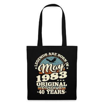 Legends are born in may 1983 - 40 years old - Tote Bag - black - Front