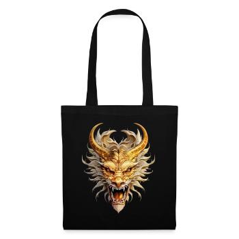Dragon Or Fantaisie Mysticisme Magique Créature Animal - Sac en tissu - noir - Devant