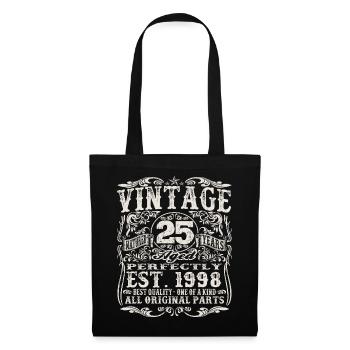born in 1998 - 25 years old - Tote Bag - black - Front