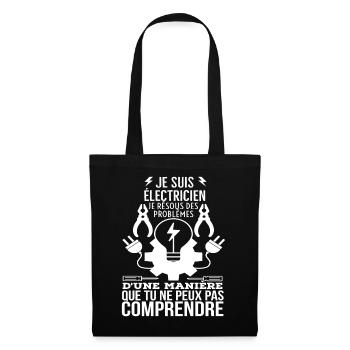 Électricien: Problèmes Incompris - Sac en tissu - noir - Devant