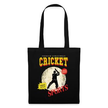Cricket Cricketer Batsman Sport Vintage - Tote Bag - black - Front