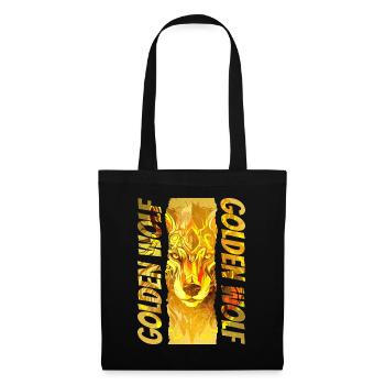 Wolf Wolf’s Head Gold Nature Wilderness Adventure Art - Sac en tissu - noir - Devant