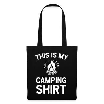 Ceci est ma chemise de camping - Sac en tissu - noir - Devant