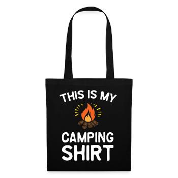 Ceci est ma chemise de camping - Sac en tissu - noir - Devant
