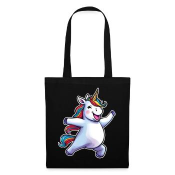 Cute funny dancing unicorn - Tote Bag - black - Front