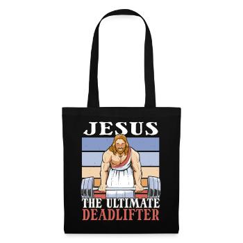Jésus Le Soulevé de Terre Ultime - Soulevé de terre en salle - Sac en tissu - noir - Devant
