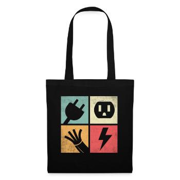 Connectors & Pastel Flashes - Tote Bag - black - Front