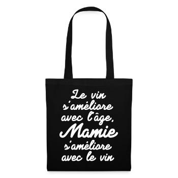 mamie, mamie humour, grand-mère - Sac en tissu - noir - Devant