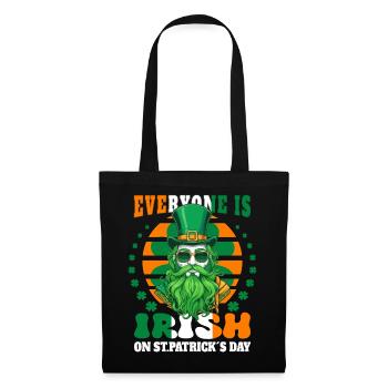 Le jour de la Saint-Patrick, tout le monde est irlandais - Sac en tissu - noir - Devant