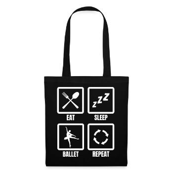 Eat Sleep Ballet Repeat - Tote Bag - black - Front