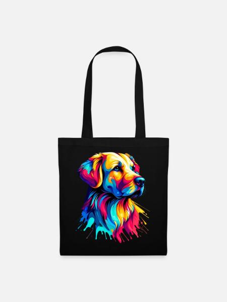 Labrador Golden Retriever Hund - Stoffbeutel - Schwarz