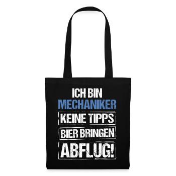 Je suis mécanicien - apportez de la bière et partez - Sac en tissu - noir - Devant