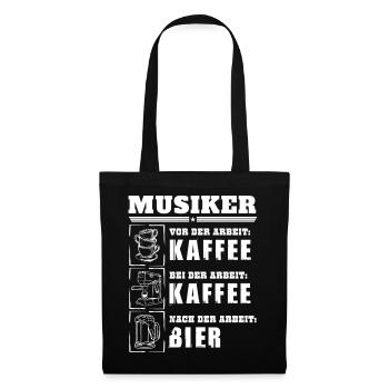 Mon quotidien de musicien - Sac en tissu - noir - Devant