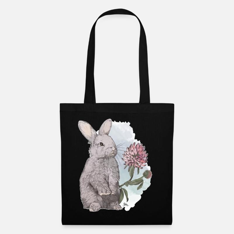 Veganuary 2024 Rabbit - Tote Bag - black