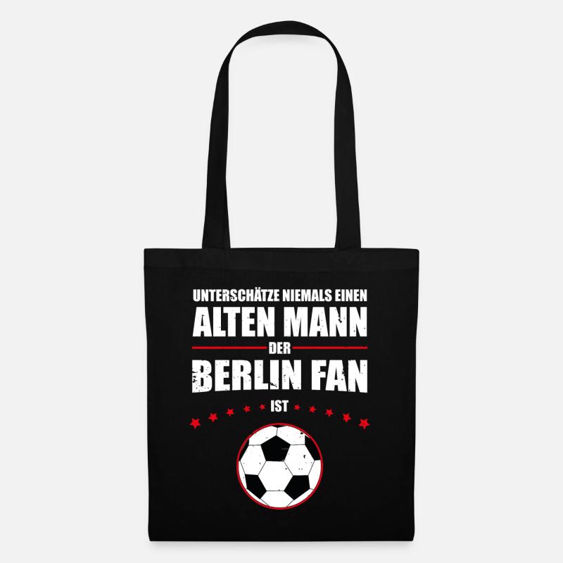Alter Mann - Berlin Fan | Retro Vintage Design - Stoffbeutel - Schwarz