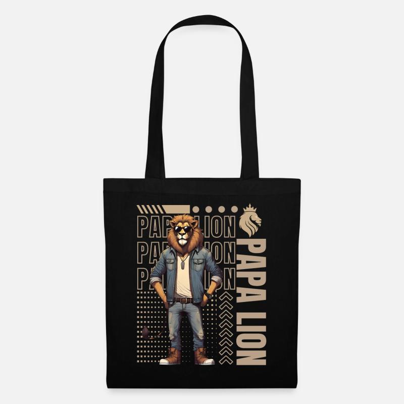Papa Lion - Tote Bag - black