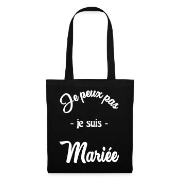 MARIEE. FUTURE MARIEE - Sac en tissu - noir - Devant