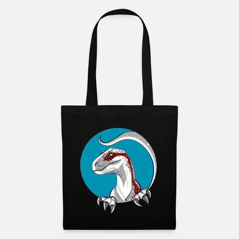 Velociraptor, Dino - Stoffbeutel - Schwarz