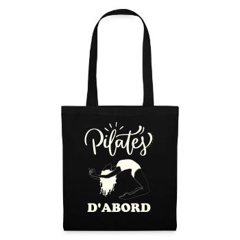 Fitness yoga pilates - Sac en tissu - noir - Devant