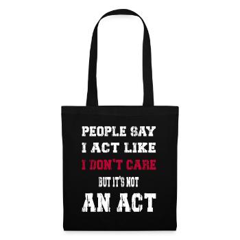 Je fais comme si je m’en fichais - Sac en tissu - noir - Devant