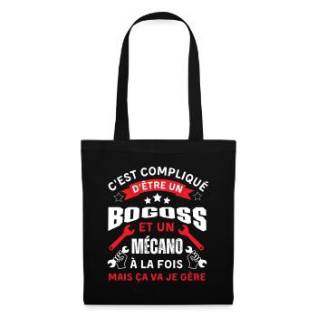 Pas facile d être un bogoss et mécanicien - Sac en tissu - noir - Devant