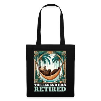 Légende Retraite Ours Cadeau de pension de retraité - Sac en tissu - noir - Devant