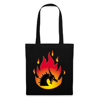Fire Dragon - Tote Bag - black - Front