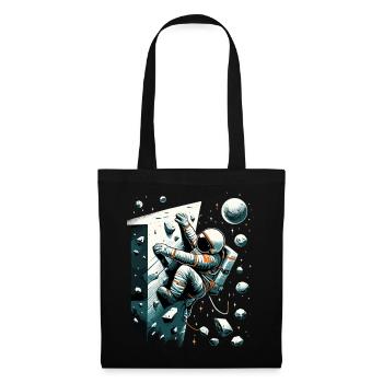 Astronaute de bloc Astronaute Astronaute Cadeau - Sac en tissu - noir - Devant