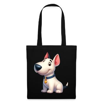bull terrier 5 - Sac en tissu - noir - Devant