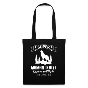 Maman Louve - Sac en tissu - noir - Devant