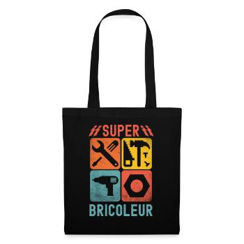 Super bricoleur - Sac en tissu - noir - Devant