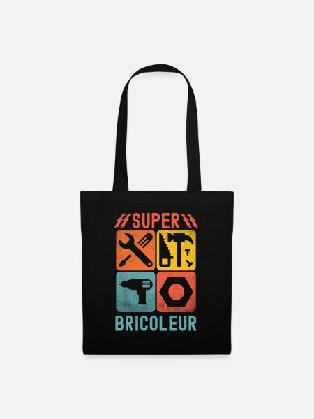Super bricoleur - Sac en tissu - noir