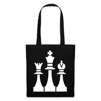 Chess Pieces Drawing - Tote Bag - black - Front