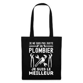 Je suis le meilleur plombier - Sac en tissu - noir - Devant